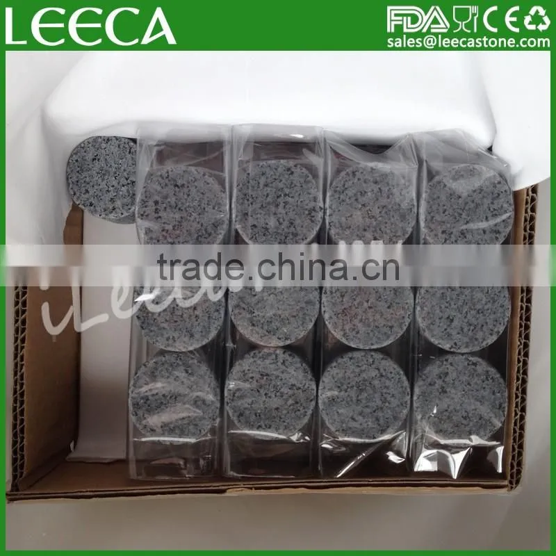 25mm thickness dark grey round whiskey stone