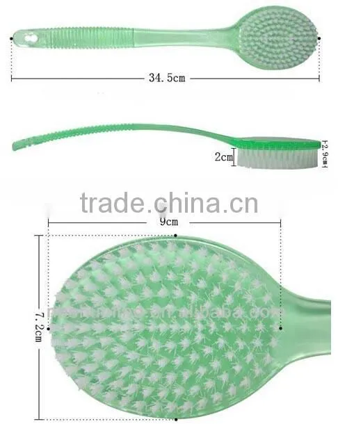 Plastic long handle bath brush