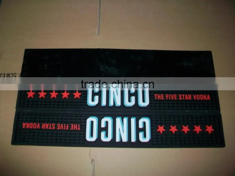 Drinkpromo branded bar mat PVC rubber bar mat
