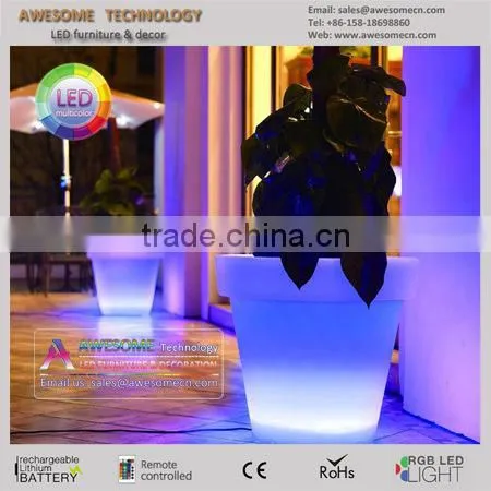 Luxury color changing light up flower pot