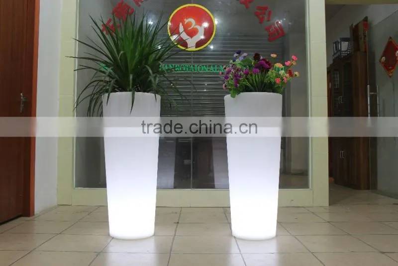 garden led plastic flower pots/ planter/ vase