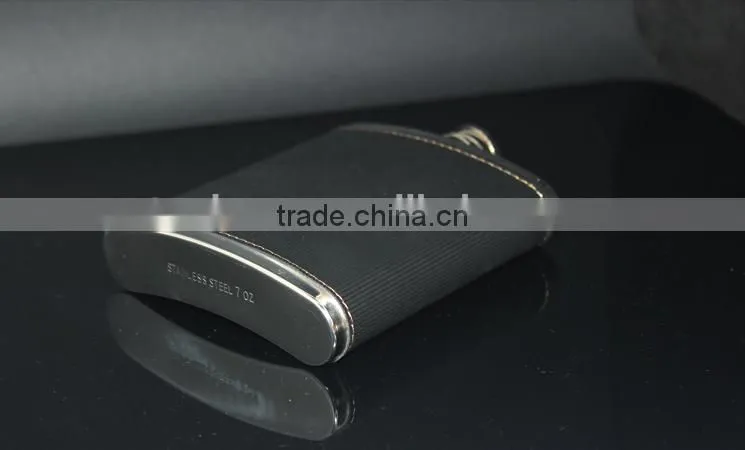 7oz 10 oz leather hip flask