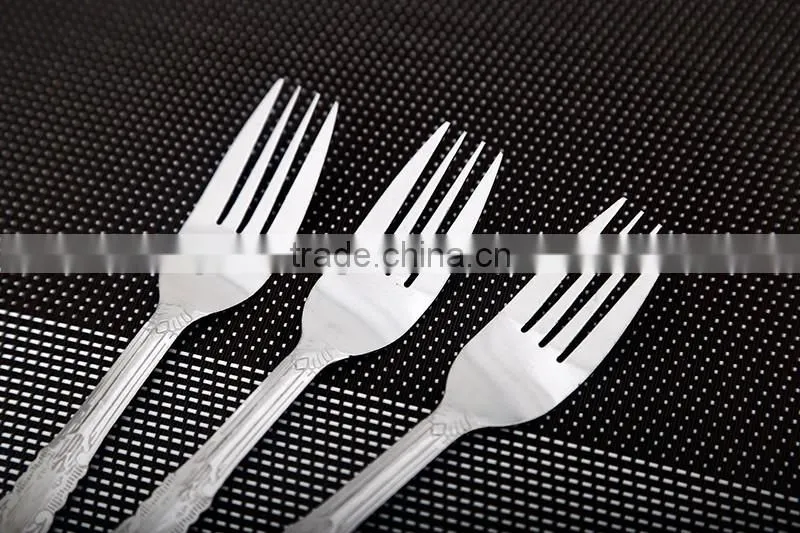 Factory Direct Wholesale Stainless Steel Dessert Fork with stainless steel tableware set