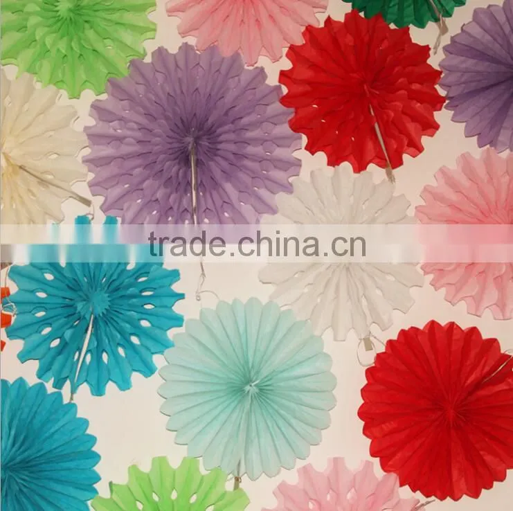 Wholesale hanging decor Decorative paper honeycomb fan