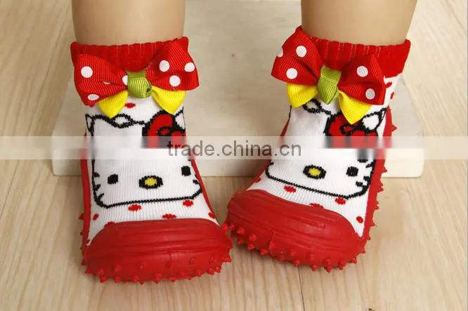 Shuoyang crochet booties free pattern infants socks with rubber sole soft cute baby sock shoes