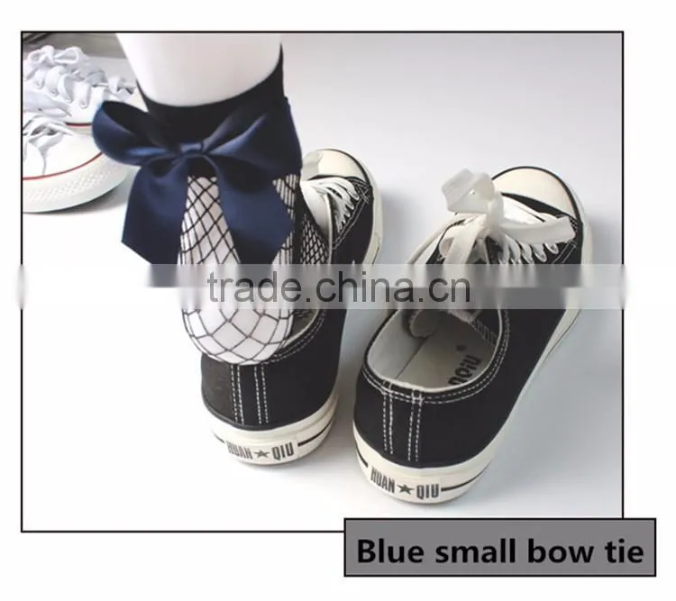 High Quality Fashion New Arrival Women Sexy Fishnet Socks/ fishnet socks with colorful bow tie
