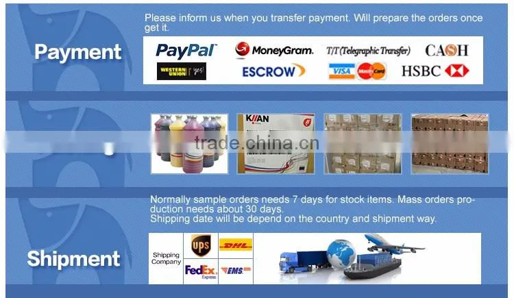 Most popular custom design digital textile dx5 sublimation inkjet ink