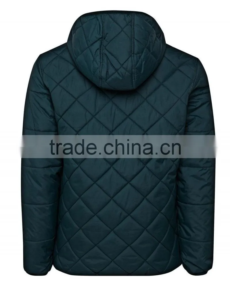 Alike quilted jacket with hood men jacket