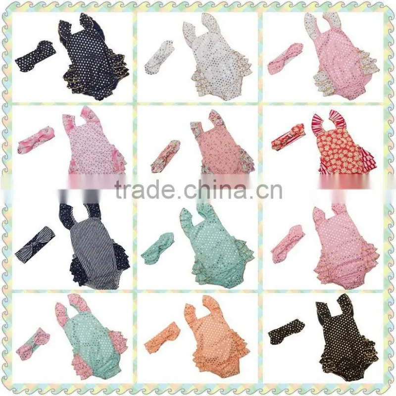 Summer Vintage Floral Baby Girl Romper Breathable Summer Style Cotton Baby Romper
