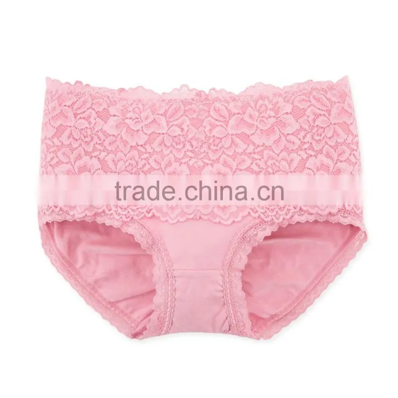 High Quality Colorful 95% Cotton 5% Spandex with Lace Custom Sexy Fancy Woman Underwear