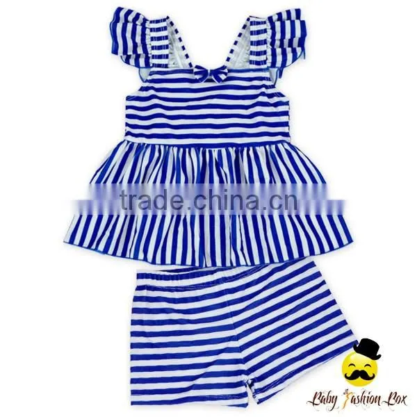 YZA-008 Yiwu Yihong New Arrive Baby Bikini Printed Cartoon Lace Ruffle Dress Harness Girls Infant Bikini