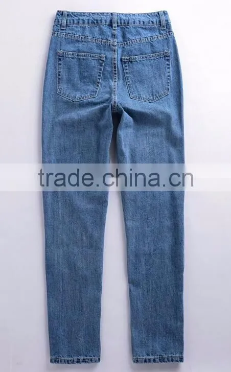 Runwaylover EY0624P Europe And American Style 2017 ladies High Waist Vintage Denim Jeans