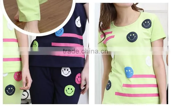 Wholesale cotton pajamas printing design for women