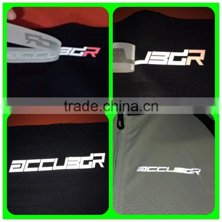 High visibility customized reflective iron on cloth sticker