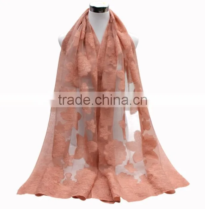 2017 New arrival fashion Plain color women hijab silk scarf