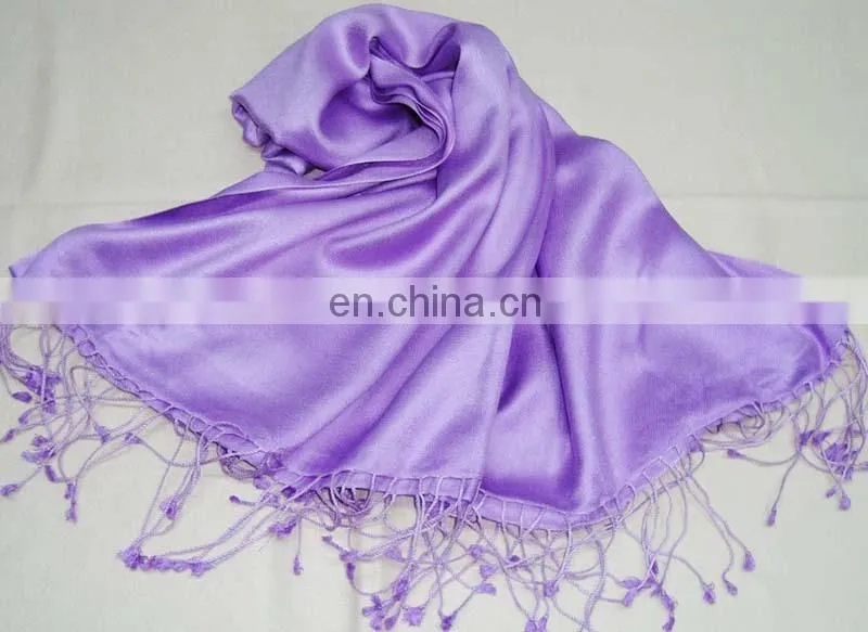 100% PLAIN SATIN SILK SCARF