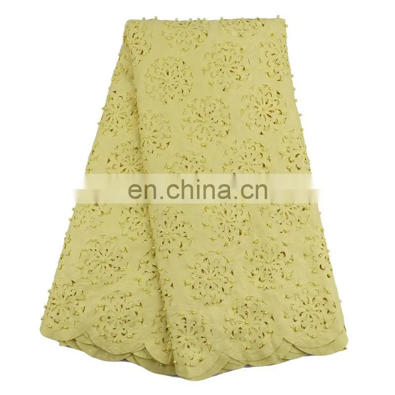 High quality 100% cotton polish lace fabric African embroidery lace fabric No.LP41200129