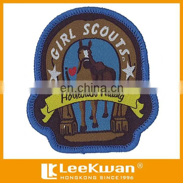 Girl scouts woven badge merrowed woven badge