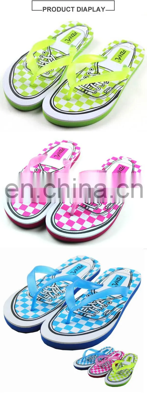 2016 newly EVA custom printing flip flop slipper