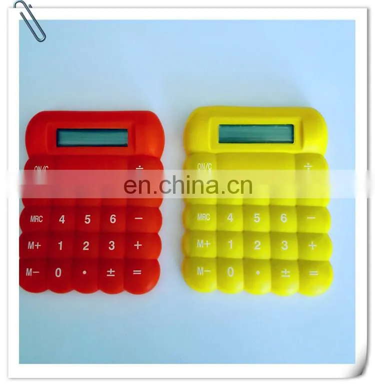 mini silicone plastic rubber smart promotion calculator