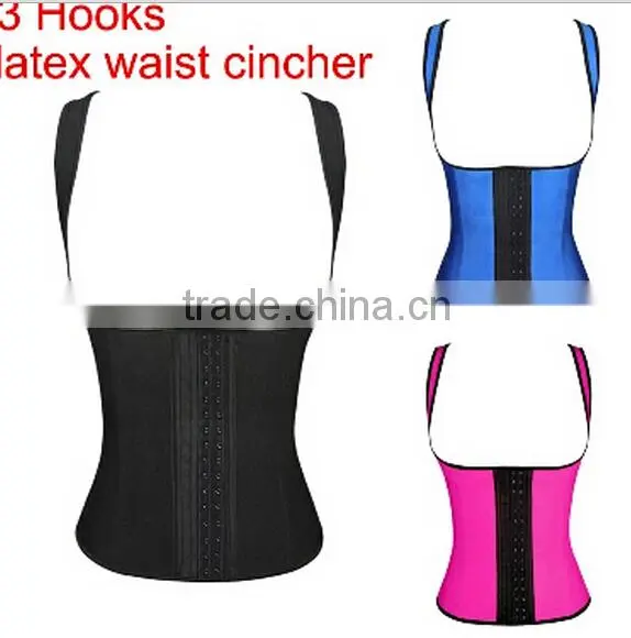 hot sale Cheap Waist Traning Corsets latex vest waist trainer 3 hooks waist trainer