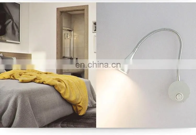 Modern Simple Design Mini Led Reading Lamp Eye Protected Led Standing Reading Lamp Hot Flexible Snake Led Reading Lamp