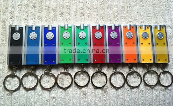 Custom printing logo keychain led squeeze light key fob lighting