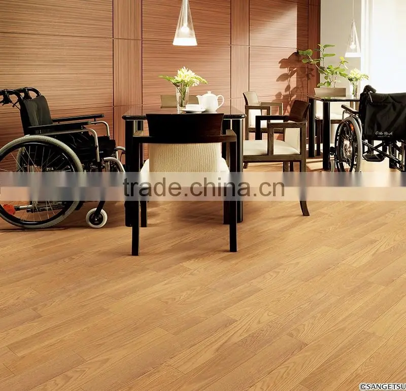 High Quality Japanese Hygienic Vinyl Flooring Hospital Grade in Wood Look