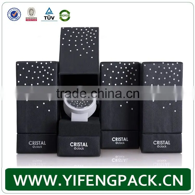 custom-made white paper watch box, watch packaging box with foam/pillow