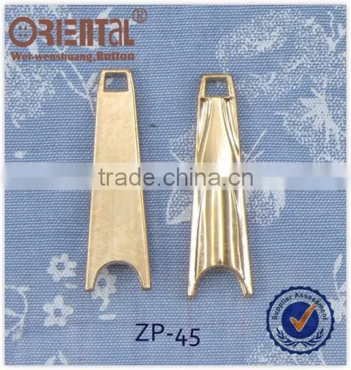 Shiny nickel metal alloy zipper pullers