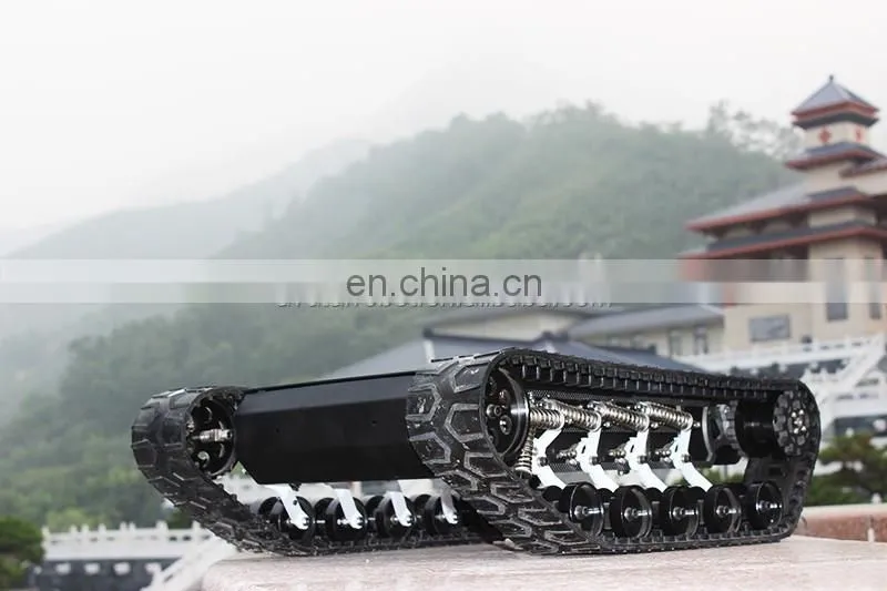 High quality AVT-6T small rubber crawler robot chassis commercial robot inspection robot with excellent stable working