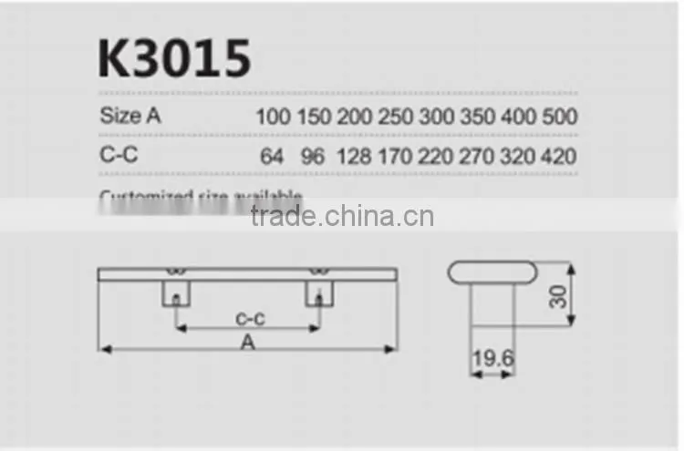 Furniture(Cupboard) Pull Handle Chrome Plated Aluminum Pull Handle