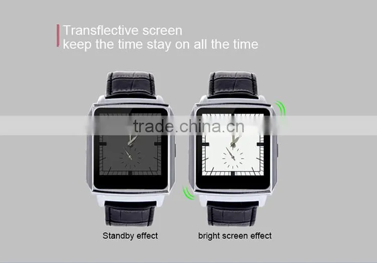 Heart rate Leather strap Bluetooth Watch Phone with luxury giftbox