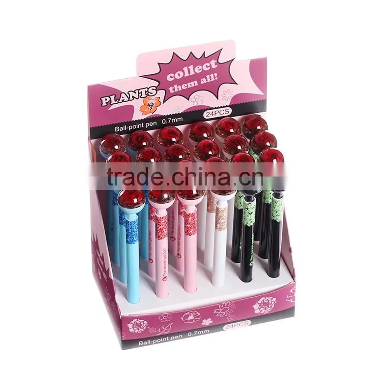 School Stationery China Novelty Ballpoint Pen with Flower