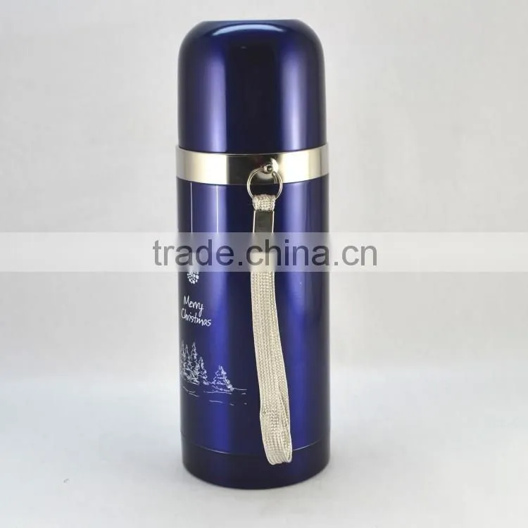 2016 Newly Hot Sale Concise Manufactured Double Wall Stainless Steel Vacuum Flask With Flastic Lid