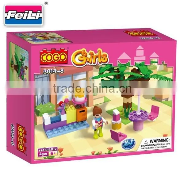 hot sell COGO bricks toys for girls 8 in 1 ABS plastic building blocks toys