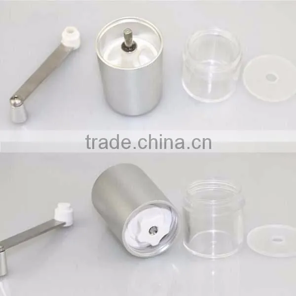 New manual coffee grinder Aluminum Hand Crank Mill with Adjustable Ceramic Conical Burr coffee bean grinder