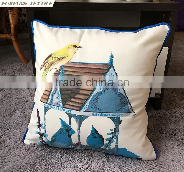 Wholesale Bird Custom Printting Chair Cushion Pillow