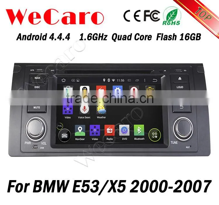 Top Version Android 4.4.4 double din car stereo dvd player for bmw x5 android gps navigation system wifi 3g 2000-2007