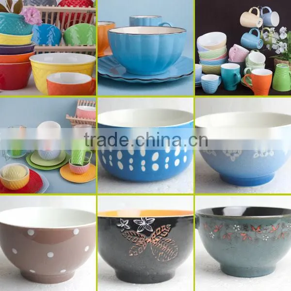 promotion gift red soup bowl ceramic