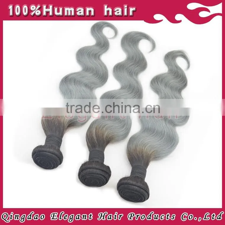 100% indian Virgin Human ombre body wave with top quality in lower price on aliexpress