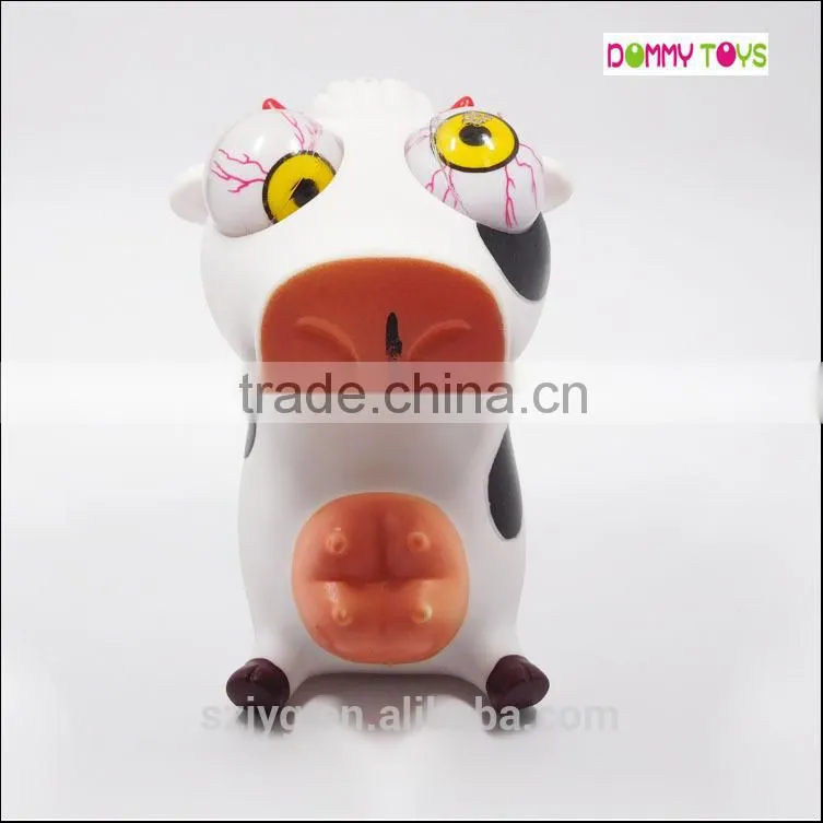 Non-toxic Plastic Pop Eye Animal Toy Cow Eyes Pop Out squeeze Toys