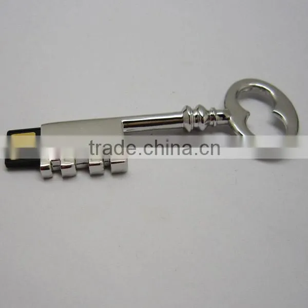 latest design promotional gifts 2GB key shape usb flash drive metal key USB 2.0