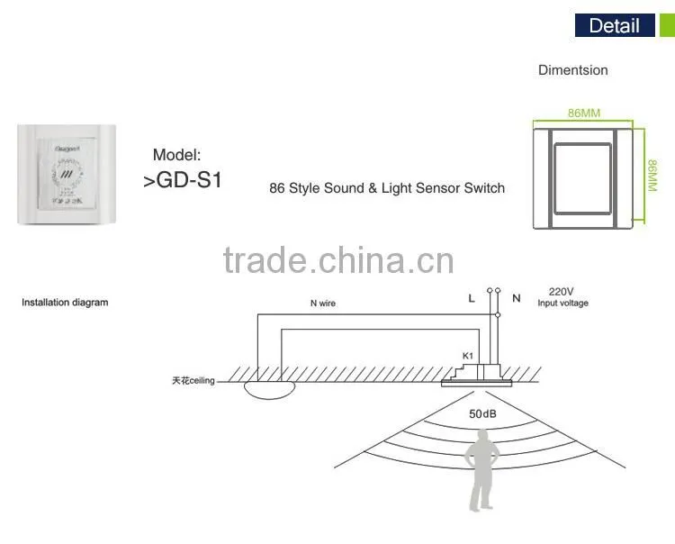 Saving cost sound sensor light switch, outdoor light sensor switch