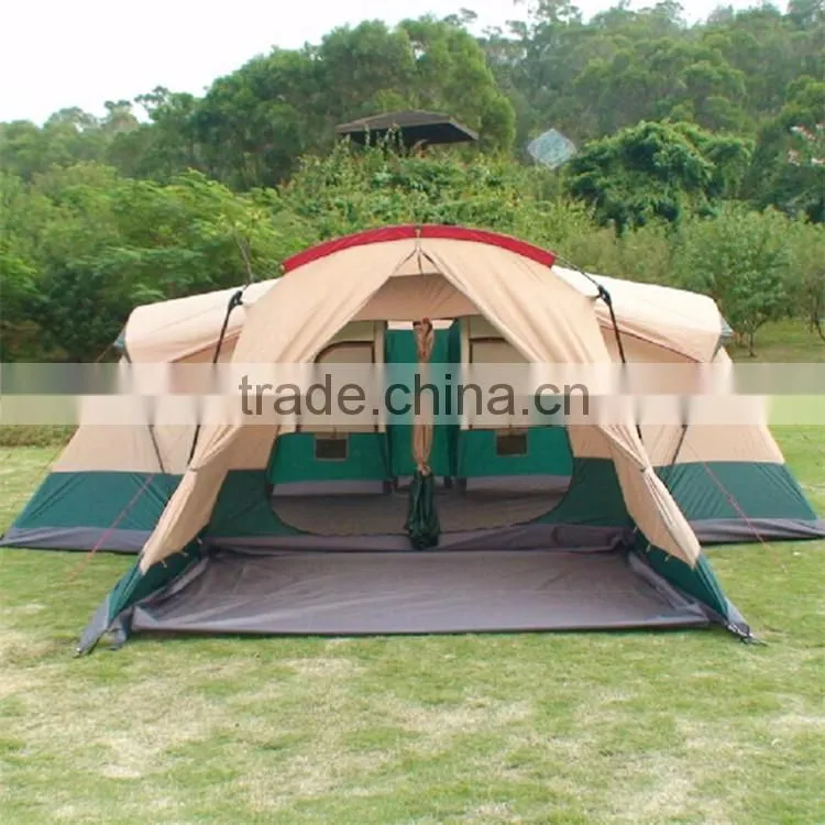 3 Room Luxury Cheap Folding Survival Sleeping Modern Cheap Family Polygon 10 Person Big Camping Tent