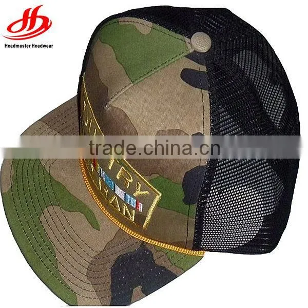 Custom 100%cotton embroidery Adults Age Group trucker mesh caps baseball caps