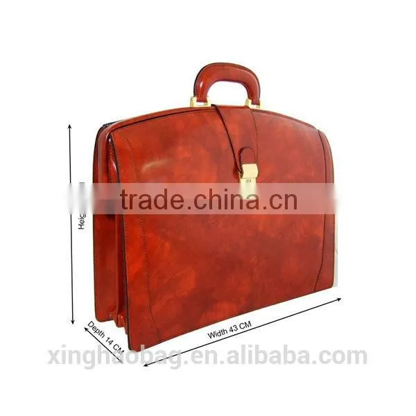 Famous Branded designed men's briefcase, large leather briefcase, unique leather briefcase