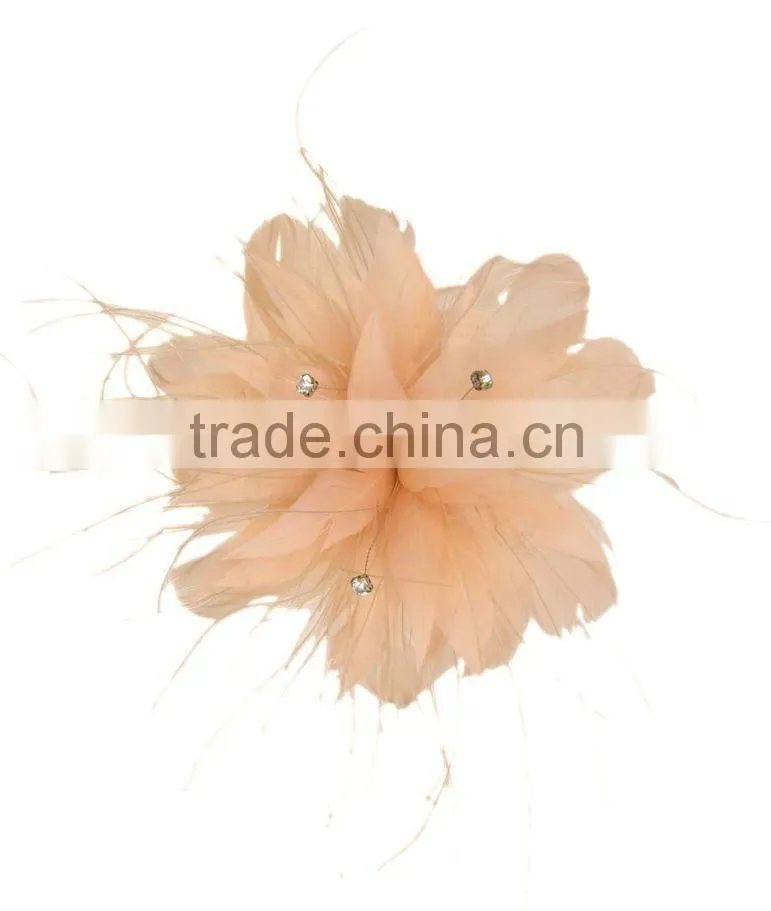 Rhinestone Feather Flower Hair Fascinator/Clip/Barrettes