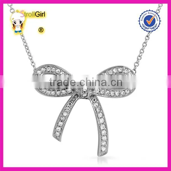 Wholesale CZ stone pave chain necklace S925 sterling silver infinity necklace
