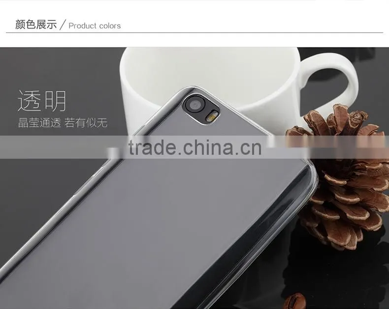 Crystal TPU Rubber Back Case For xiaomi 5 ROCK Fashion Shockproof Silicone Soft Protective Cover MT-5579